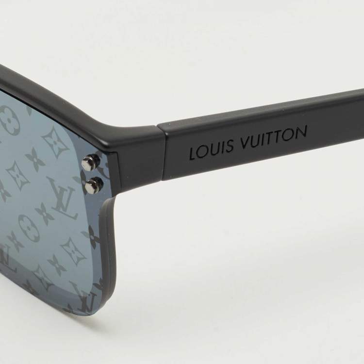 Pre Owned Louis Vuitton Black Z1082E Monogram LV Waimea Shield Sunglasses