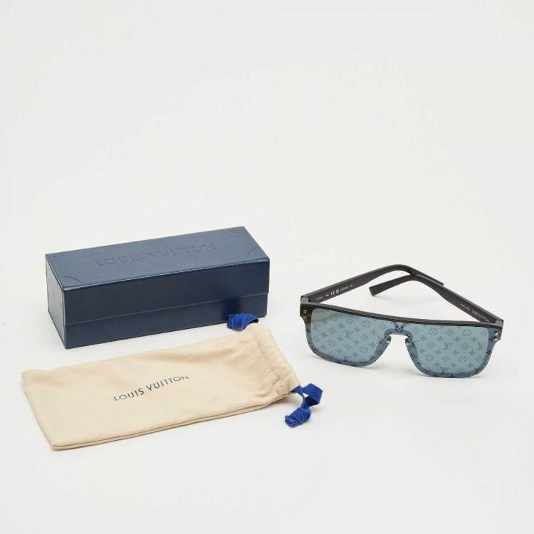 Pre Owned Louis Vuitton Black Z1082E Monogram LV Waimea Shield Sunglasses