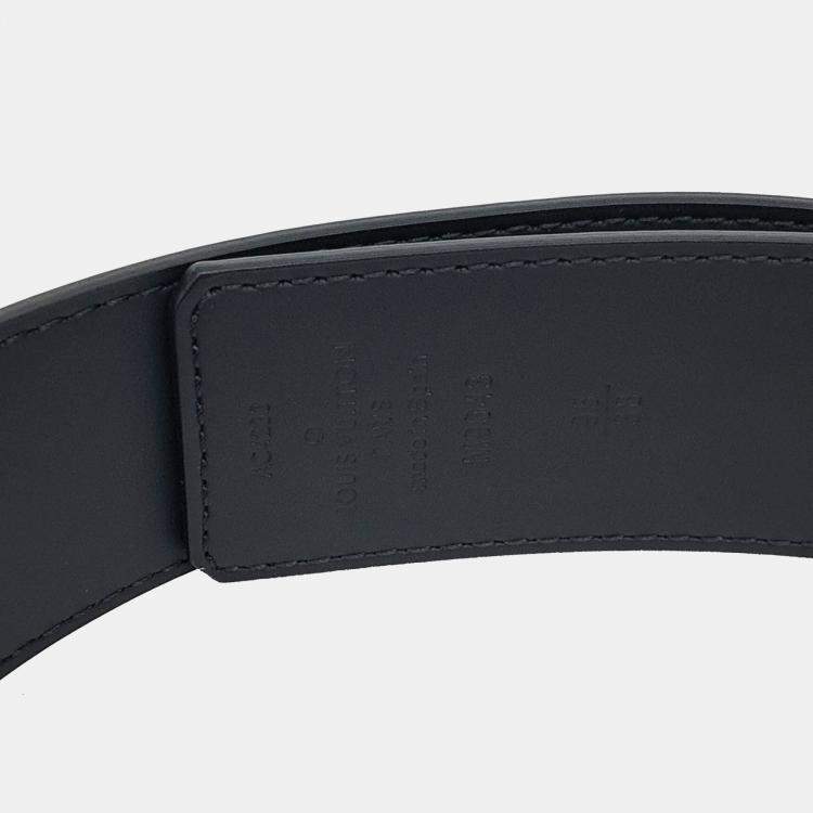 Pre Owned Louis Vuitton Black Leather Eclipse Reversible Belt