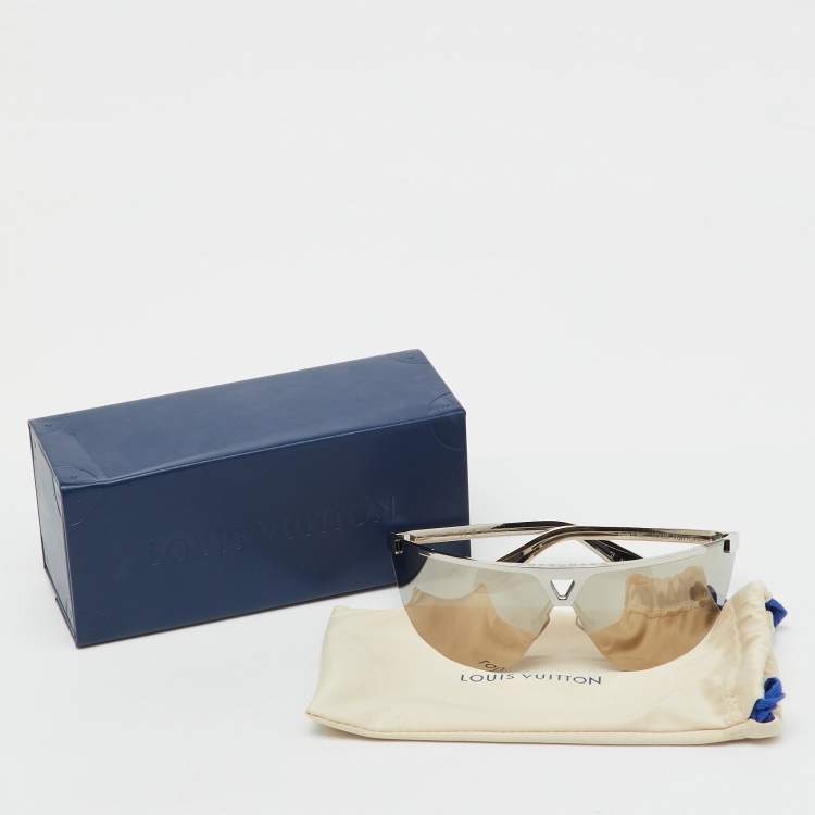 Pre Owned Louis Vuitton Silver Tone Z1906U 1.1 Evidence Futura Mask Sunglasses
