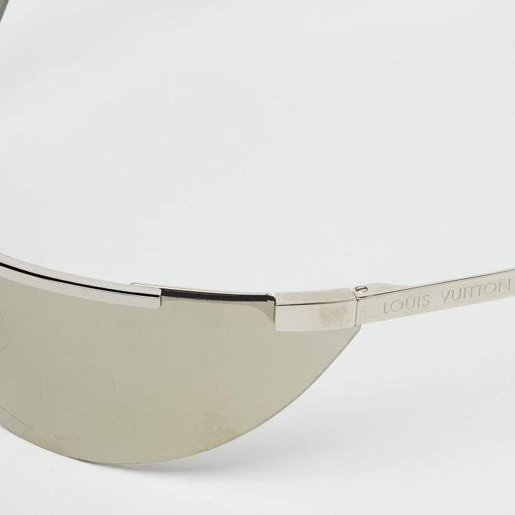 Pre Owned Louis Vuitton Silver Tone Z1906U 1.1 Evidence Futura Mask Sunglasses