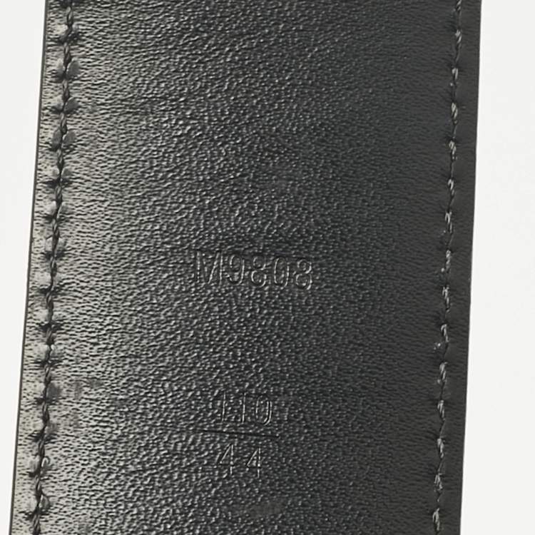 Pre Owned Louis Vuitton Damier Graphite Canvas LV Initiales Belt 110CM
