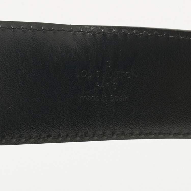 Pre Owned Louis Vuitton Damier Graphite Canvas LV Initiales Belt 110CM