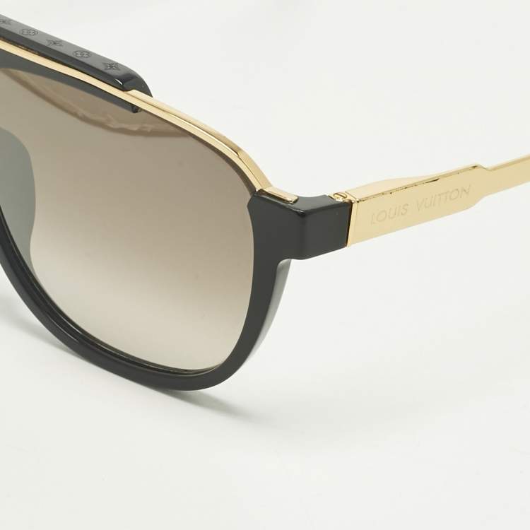 Pre Owned Louis Vuitton Black/Brown Gradient Z0936E Mascot Sunglasses