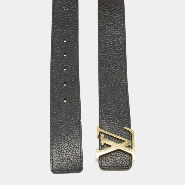 Pre Owned Louis Vuitton LV Initiales Reversible 95CM Black Taurillon Leather