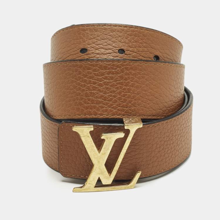 Pre Owned Louis Vuitton LV Initiales Reversible 95CM Black Taurillon Leather