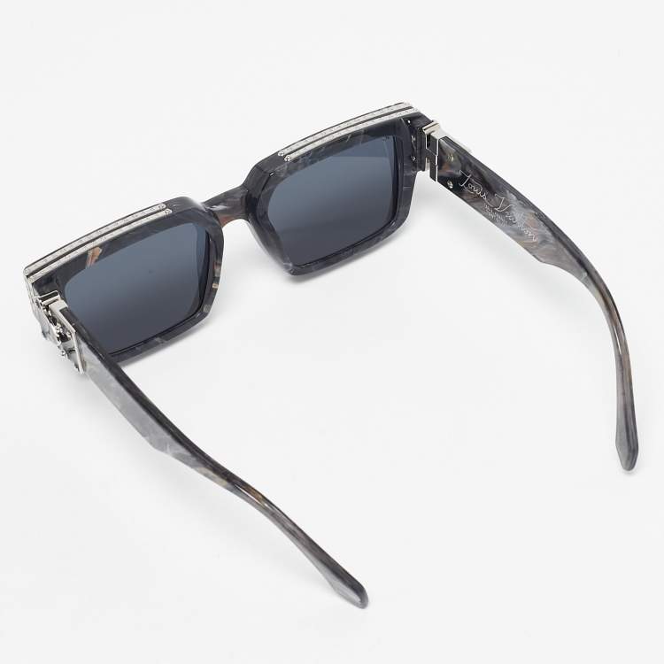 Pre Owned Louis Vuitton Anthracite Grey Marble Z1326E 1.1 Millionaires Sunglasses