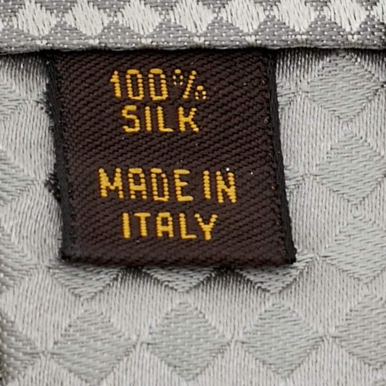 مملوكة مسبقًا Louis Vuitton Grey Damier Silk Tie
