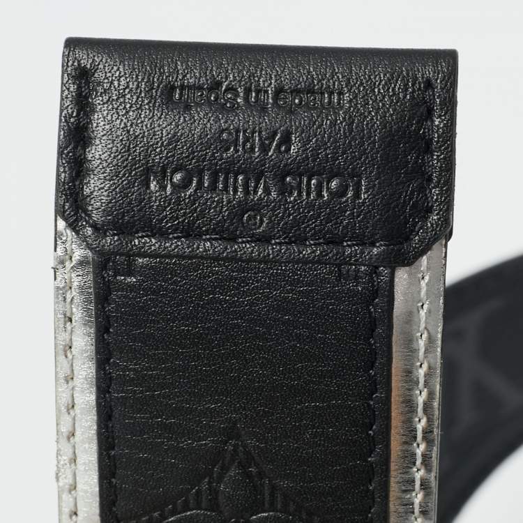 Pre Owned Louis Vuitton Reversible LV Circle 100CM Buckle Monogram Eclipse Canvas