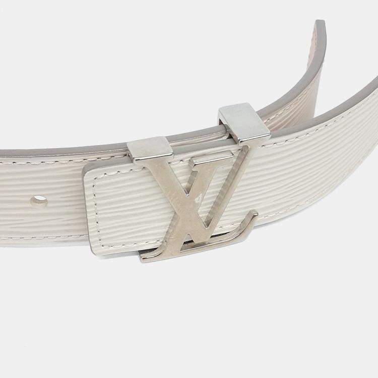 Pre Owned Louis Vuitton White Epi Belt