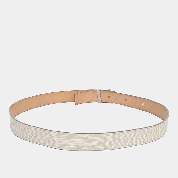 Pre Owned Louis Vuitton White Epi Belt