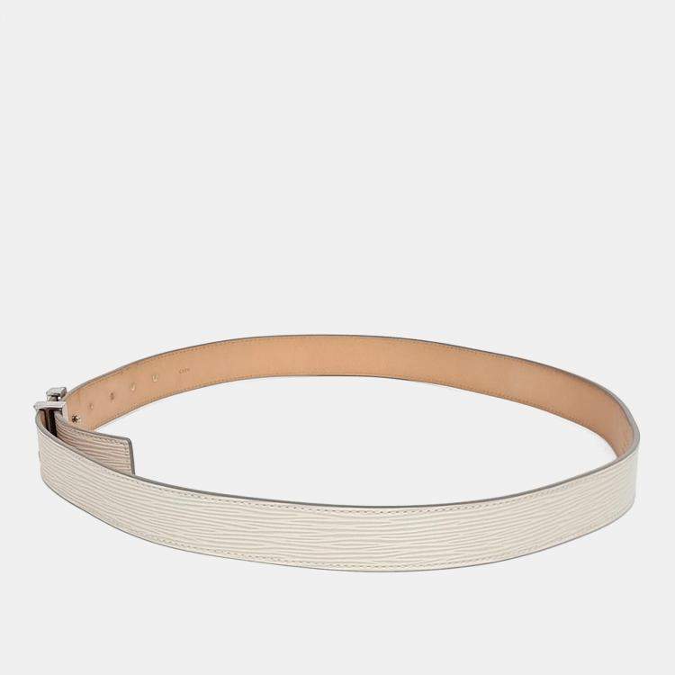 Pre Owned Louis Vuitton White Epi Belt