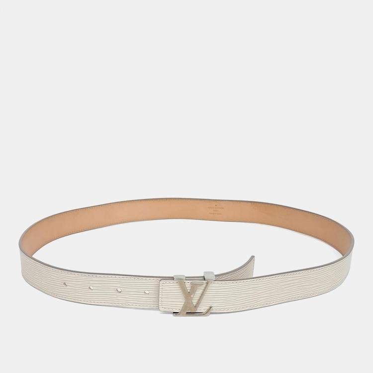 Pre Owned Louis Vuitton White Epi Belt