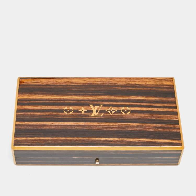 Pre Owned Louis Vuitton Coffret de Voyage Travel Humidor Brown Mahagony Wood