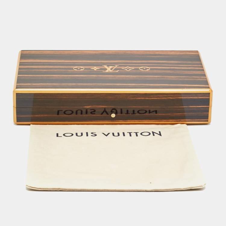 Pre Owned Louis Vuitton Coffret de Voyage Travel Humidor Brown Mahagony Wood
