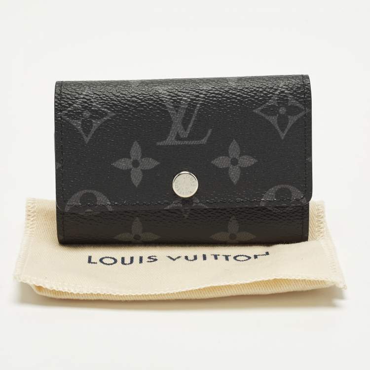 Pre Owned Louis Vuitton 6 Key Holder Monogram Eclipse Canvas