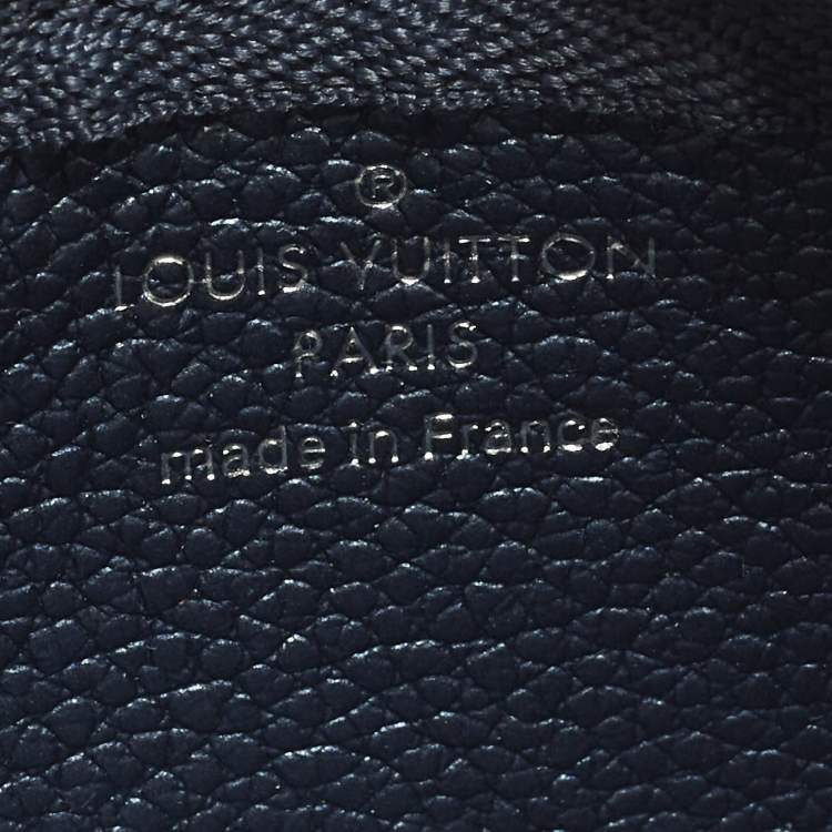 Pre Owned Louis Vuitton Key Pouch Blue Monogram Empreinte Leather
