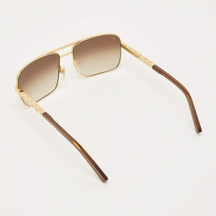 Pre Owned Louis Vuitton Brown Gradient Z0259U Attitude Sunglasses