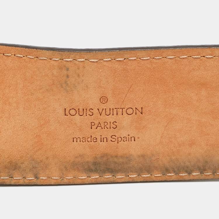 Pre Owned Louis Vuitton LV Initiales 95 CM Buckle Belt Monogram Canvas