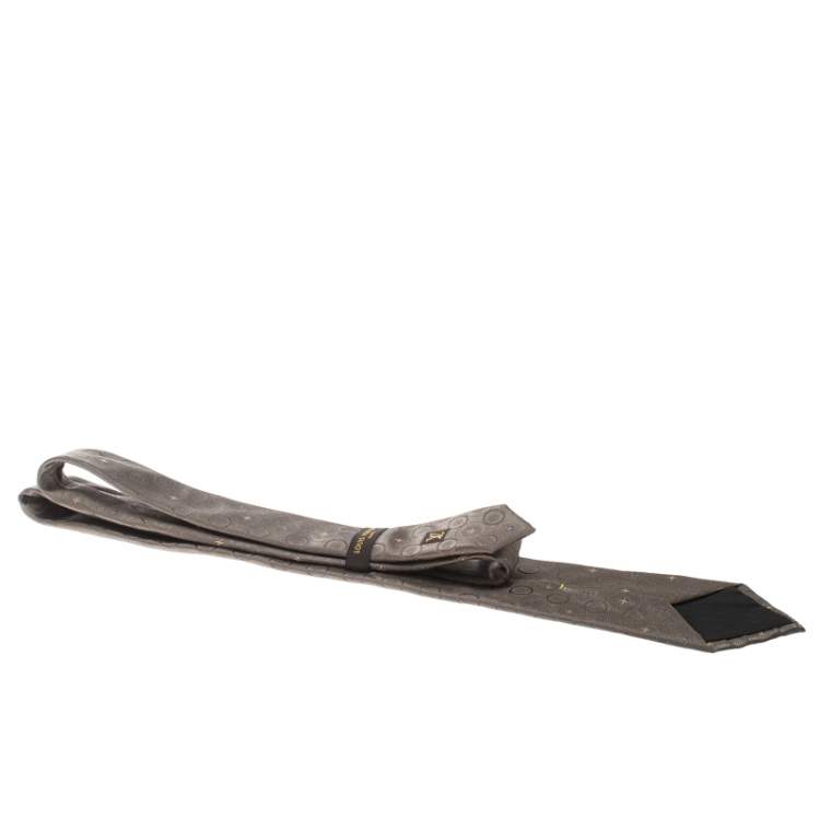 مملوكة مسبقًا Louis Vuitton Brown Monogram Mix Patterned Silk Jacquard Tie