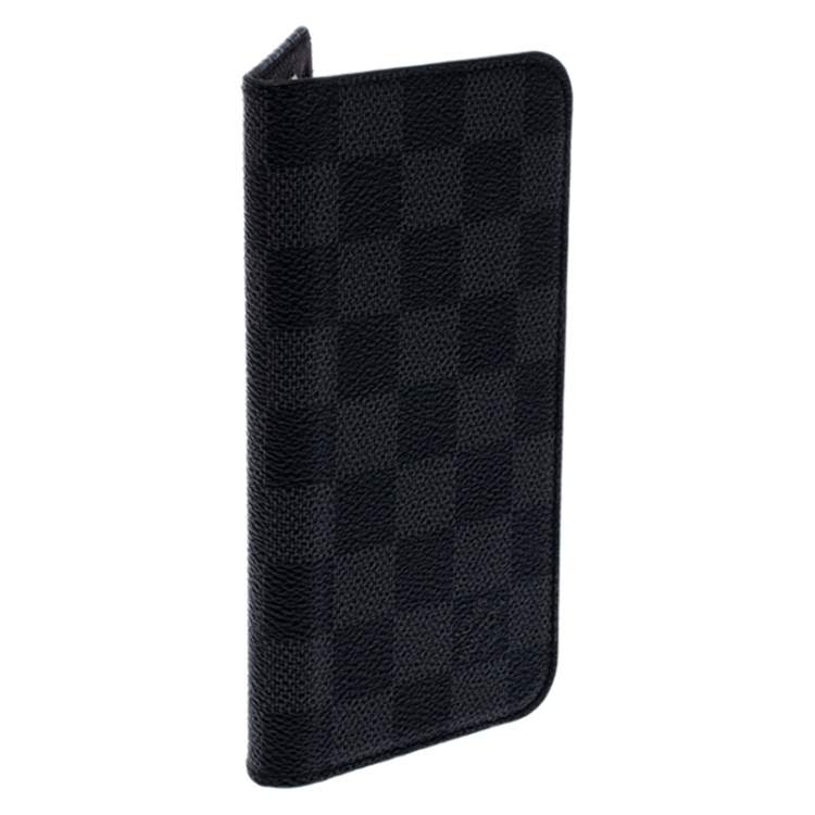 Pre Owned Louis Vuitton Damier Graphite iPhone 10 Folio Case