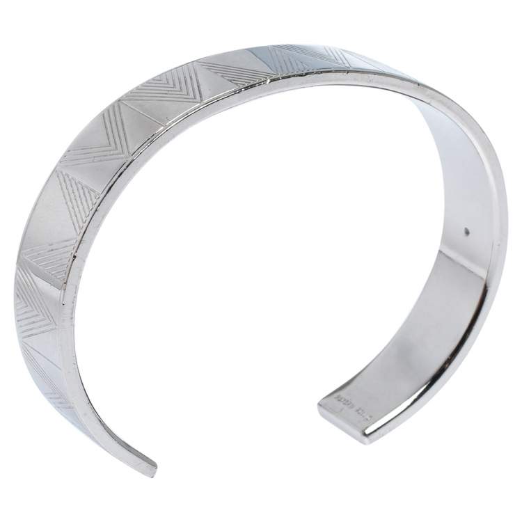 silver louis vuitton cuff bracelet