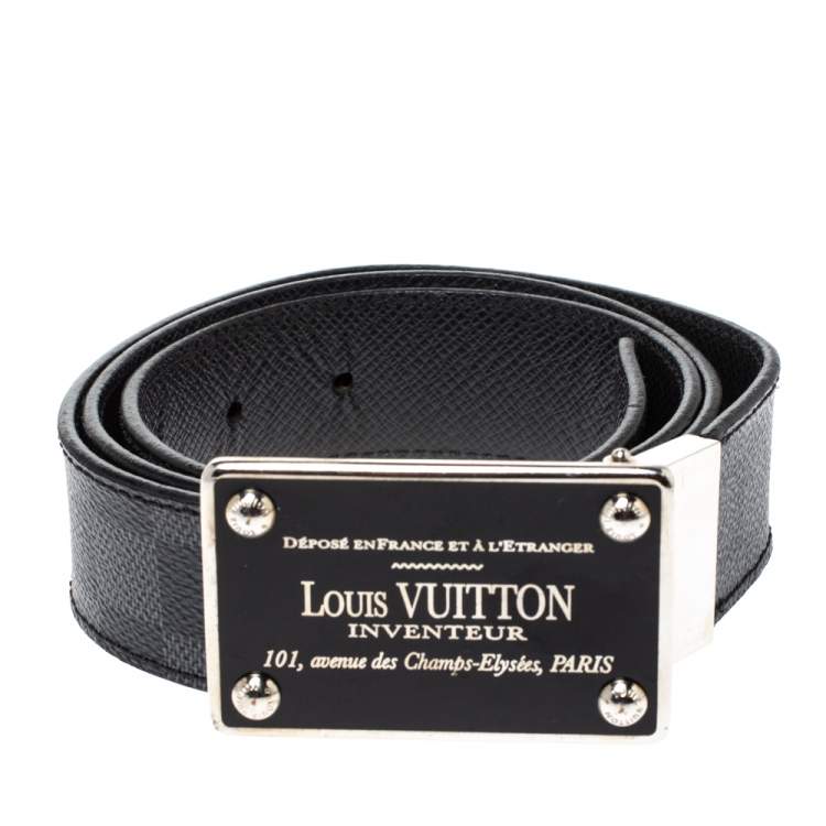 Louis Vuitton Damier Graphite Canvas Reversible Inventeur Belt 95CM Louis  Vuitton