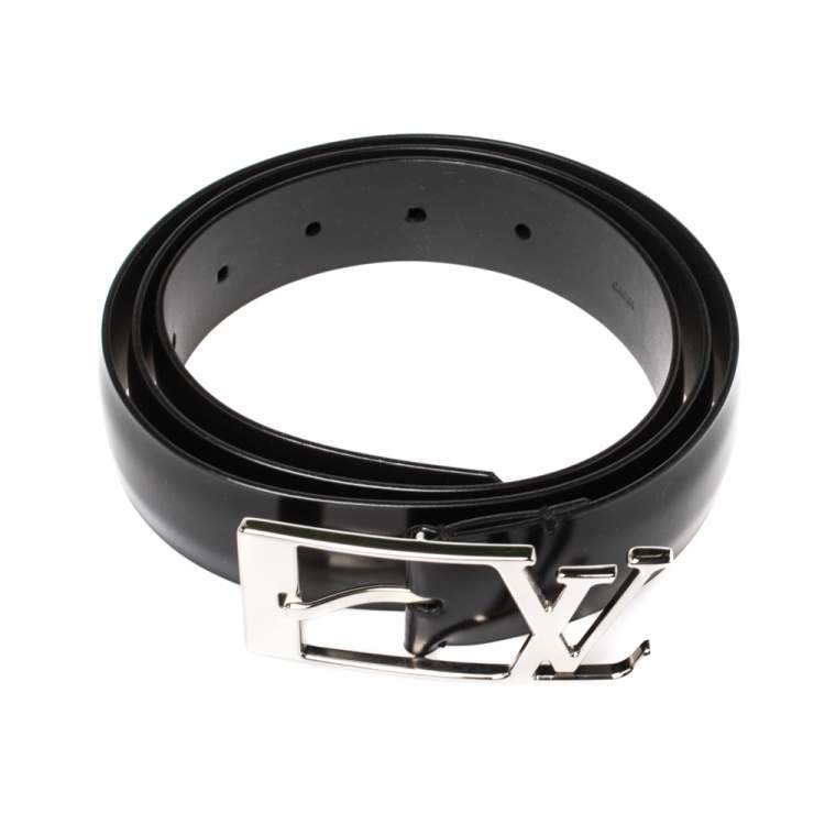 مملوكة مسبقًا Louis Vuitton Black Leather Neogram Belt 95CM