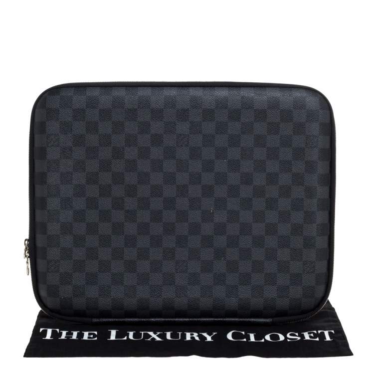 Pre Owned Louis Vuitton Damier Graphite Canvas Laptop Sleeve