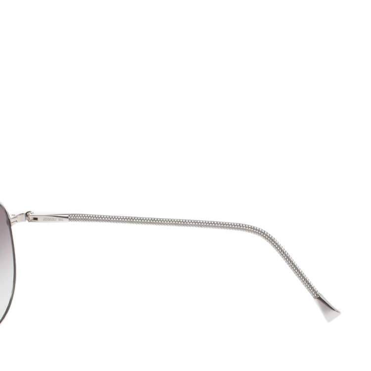 Pre Owned Louis Vuitton Grey Gradient Z0553U Conspiration Pilote Mesh Aviator Sunglasses