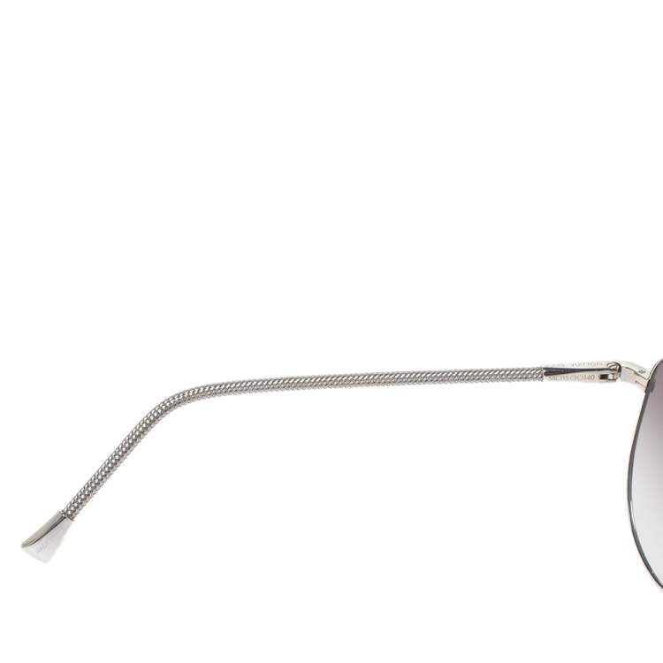 Pre Owned Louis Vuitton Grey Gradient Z0553U Conspiration Pilote Mesh Aviator Sunglasses