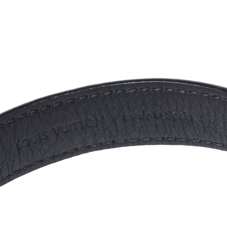 Pre Owned Louis Vuitton Eclipse Monogram Coated Canvas Slim Bracelet Size 21