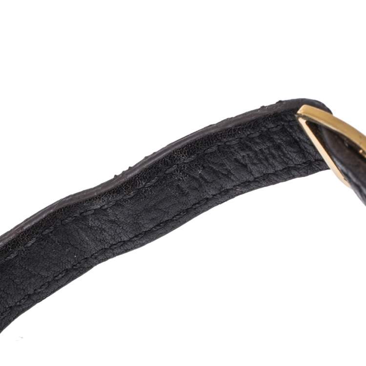 Pre Owned Louis Vuitton Damier Canvas Sign It Double Wrap Bracelet 19 CM