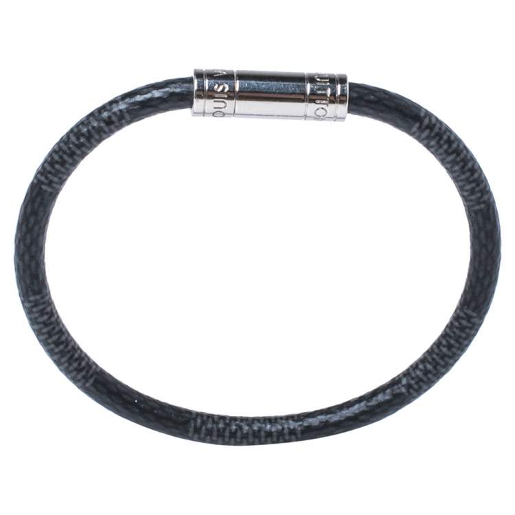 Pre Owned Louis Vuitton Graphite Damier Canvas Keep It Bracelet