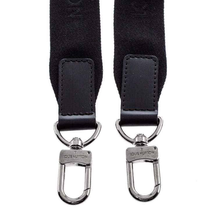 Pre Owned Louis Vuitton Black Canvas Shoulder Bag Strap