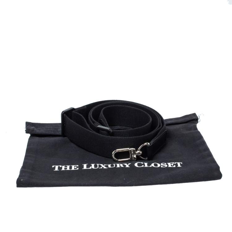 Pre Owned Louis Vuitton Black Canvas Shoulder Bag Strap