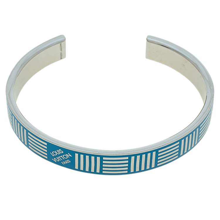 Pre Owned Louis Vuitton Damier Blue Cuff Bracelet