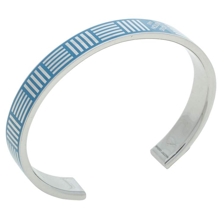 Pre Owned Louis Vuitton Damier Blue Cuff Bracelet