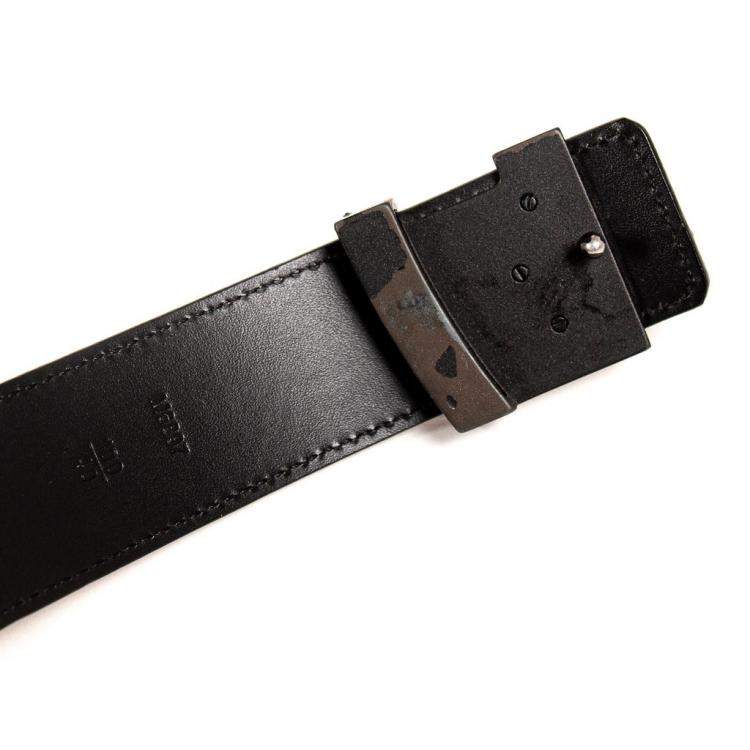 Pre Owned Louis Vuitton Taiga Leather Initiales Belt Size 100 Cm