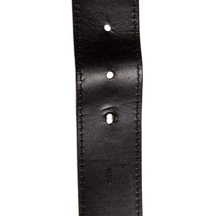 Pre Owned Louis Vuitton Taiga Leather Initiales Belt Size 100 Cm