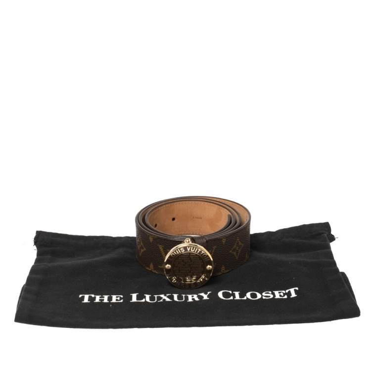 Pre Owned Louis Vuitton Monogram Canvas Trunks and Bags Belt 90CM