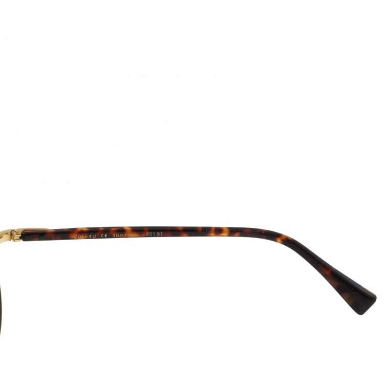 Pre Owned Louis Vuitton Brown/Gold Gradient Monogram Lenses Z0164U Aviator Sunglasses
