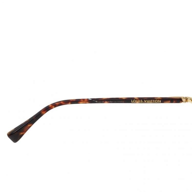 Pre Owned Louis Vuitton Brown/Gold Gradient Monogram Lenses Z0164U Aviator Sunglasses