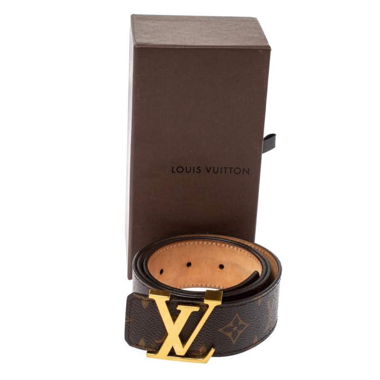 مملوكة مسبقًا Louis Vuitton Mongoram Canvas Initiales Buckle Belt 80CM