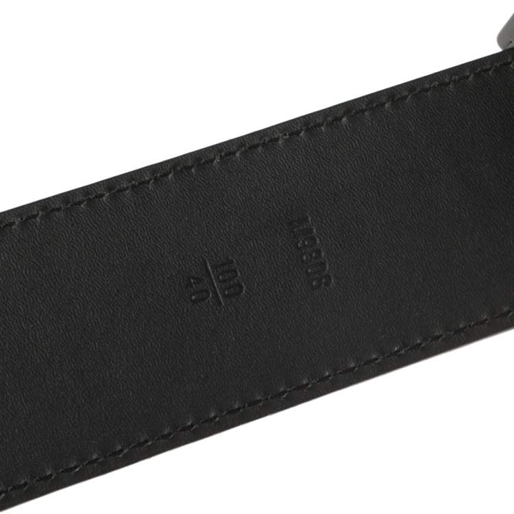 Pre Owned Louis Vuitton Damier Graphite Canvas LV Initiales Belt 100CM
