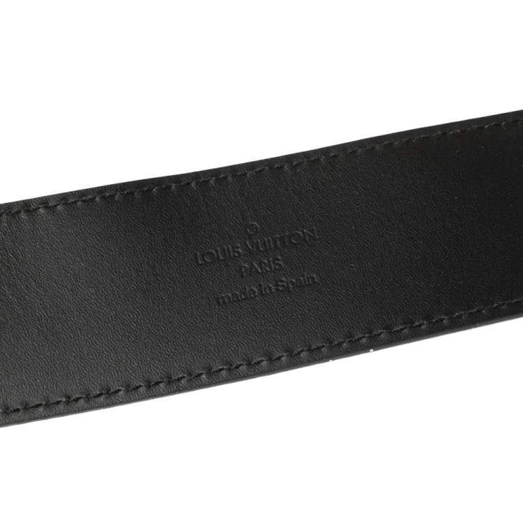 Pre Owned Louis Vuitton Damier Graphite Canvas LV Initiales Belt 100CM
