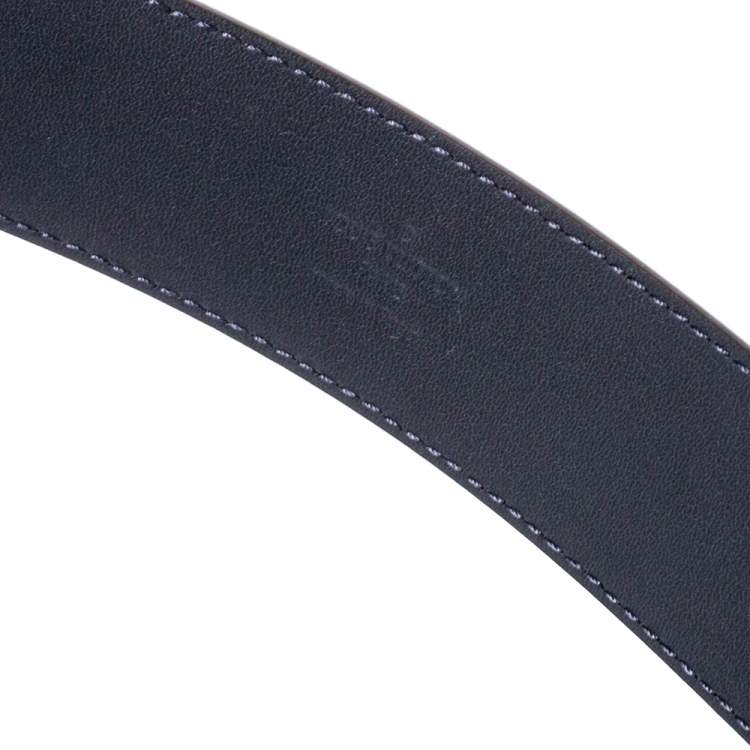Pre Owned Louis Vuitton Blue Epi Leather LV Initiales Belt 90CM