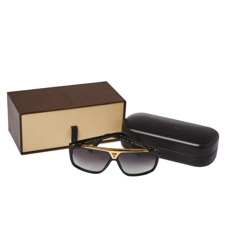 Pre Owned Louis Vuitton Black /Purple Gradient Z0350W Evidence Millionaire Square Sunglasses