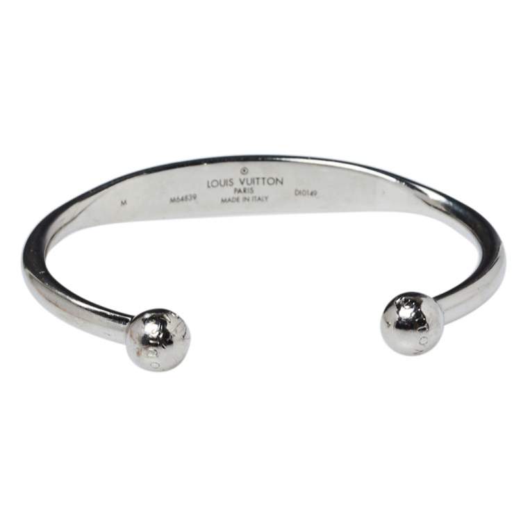 Louis Vuitton Monogram Jonc Cuff Bracelet - Silver-Tone Metal Cuff,  Bracelets - LOU742452