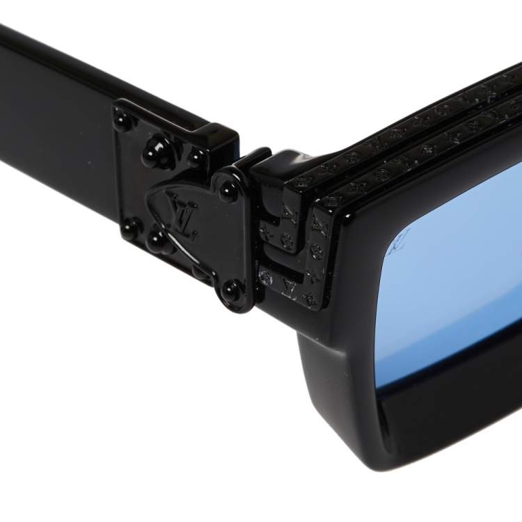 Pre Owned Louis Vuitton Black Tone/Blue Z1277W 1.1 Millionaires Sunglasses